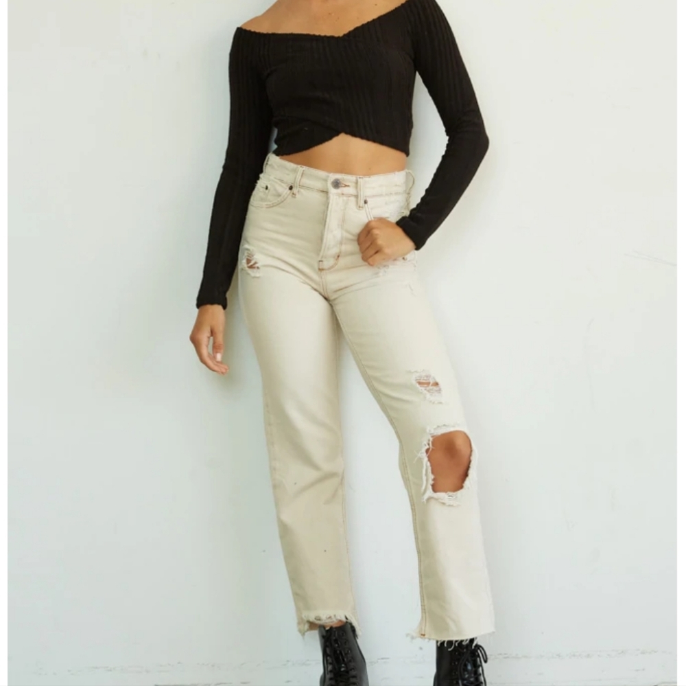 NWT BDG Pax Destroyed Jeans In Nude Size 31